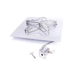 HPC Square Flat Gas Fire Pit Insert With Match Lit Ignition