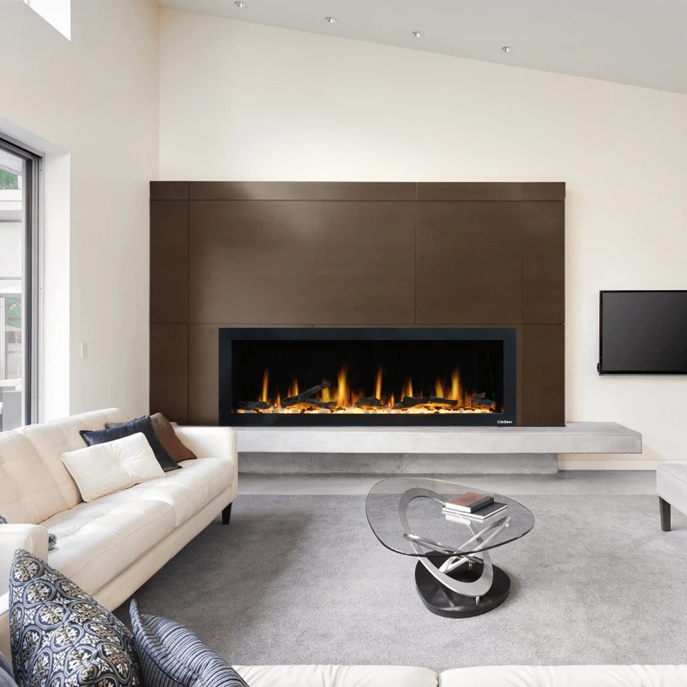 Litedeer Homes Latitude II Built-in Smart Electric Fireplace With 3-Inch Trim - Realistic Flame 8 Litedeer Homes Latitude II Built-in Smart Electric Fireplace With 3-Inch Trim - Realistic Flame - Image 8