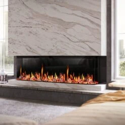 Litedeer Homes WarmCastle 3-Sided Smart Electric Fireplace - Real Flame Effect -Dimplex Officials litedeer homes warmcastle 3 sided electric fireplace pre order 29927419248734