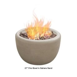 Modern Blaze 27-Inch Round Concrete Fire Bowl -Dimplex Officials modern blaze 27 inch round concrete fire bowl 29701276598366