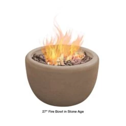 Modern Blaze 27-Inch Round Concrete Fire Bowl -Dimplex Officials modern blaze 27 inch round concrete fire bowl 29701276663902