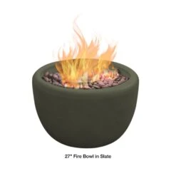 Modern Blaze 27-Inch Round Concrete Fire Bowl -Dimplex Officials modern blaze 27 inch round concrete fire bowl 29705732456542