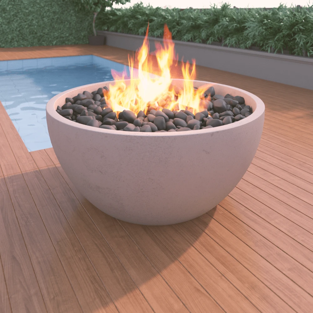 Modern Blaze 42-Inch Round Concrete Fire Bowl 1 Modern Blaze 42-Inch Round Concrete Fire Bowl