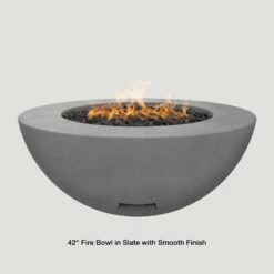 Modern Blaze 42-Inch Round Concrete Gas Fire Bowl With Match Lit Ignition -Dimplex Officials modern blaze 42 inch round concrete gas fire bowl with match lit ignition 29701344165982