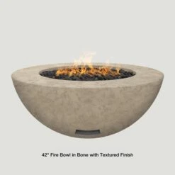 Modern Blaze 42-Inch Round Concrete Gas Fire Bowl With Match Lit Ignition -Dimplex Officials modern blaze 42 inch round concrete gas fire bowl with match lit ignition 29701344231518