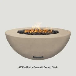 Modern Blaze 42-Inch Round Concrete Gas Fire Bowl With Match Lit Ignition -Dimplex Officials modern blaze 42 inch round concrete gas fire bowl with match lit ignition 29701344362590