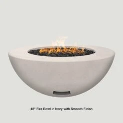 Modern Blaze 42-Inch Round Concrete Gas Fire Bowl With Match Lit Ignition -Dimplex Officials modern blaze 42 inch round concrete gas fire bowl with match lit ignition 29701344493662