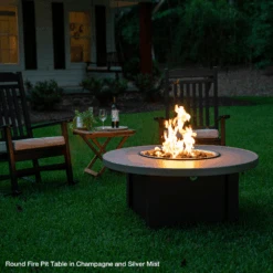 Modern Blaze 42-Inch Round Fire Pit Table (SAFTR424224ST) -Dimplex Officials modern blaze 42 inch round fire pit table saftr424224st saftr424224st 29190352076894