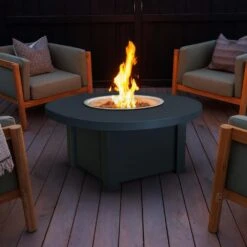 Modern Blaze 42-Inch Round Fire Pit Table (SAFTR424224ST) -Dimplex Officials modern blaze 42 inch round fire pit table saftr424224st saftr424224st 29597148971102