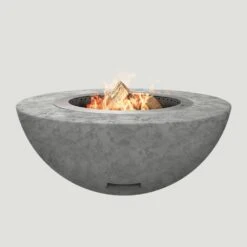 Modern Blaze 42-Inch Smokeless Round Concrete Fire Bowl -Dimplex Officials modern blaze 42 inch smokeless round concrete fire pit 29749142356062