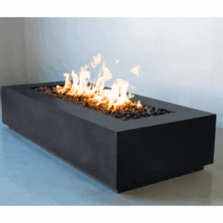 Modern Blaze Lumera Linear Concrete Fire Pit Table -Dimplex Officials modern blaze lumera linear fire pit 29190407258206
