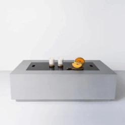 Modern Blaze Lumera Linear Concrete Fire Pit Table -Dimplex Officials modern blaze lumera linear fire pit 29195206525022
