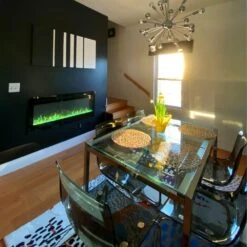 Modern Blaze Recessed / Wall Mounted Electric Fireplace With Multicolor Flame -Dimplex Officials modern blaze modern blaze 50 recessed wall mounted electric fireplace with multicolor flame 13704468168798