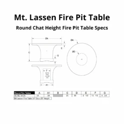 Modern Blaze Mt. Lassen 54-Inch Round Concrete Chat Height Fire Pit Table -Dimplex Officials modern blaze mt lassen 54 inch round concrete chat height fire pit table 28991761580126