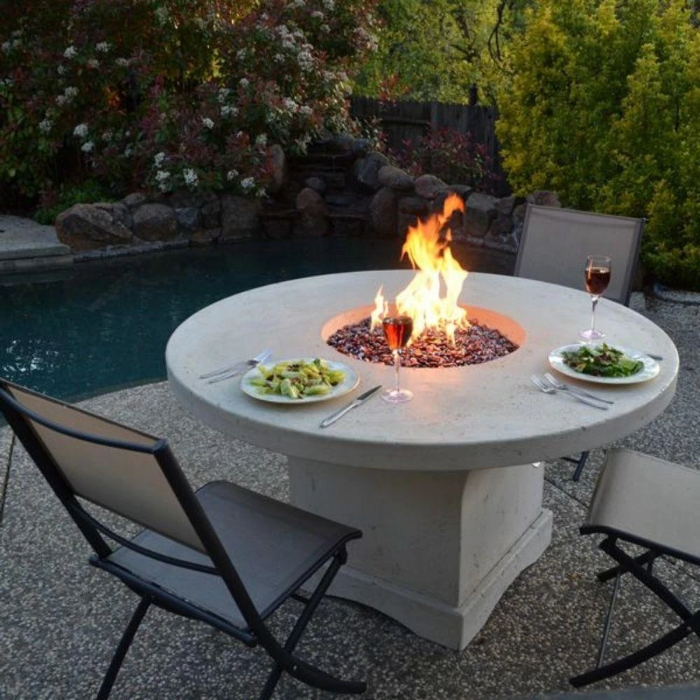 Modern Blaze Mt. Lassen 54-Inch Round Concrete Dining Height Fire Pit Table 3 Modern Blaze Mt. Lassen 54-Inch Round Concrete Dining Height Fire Pit Table - Image 3