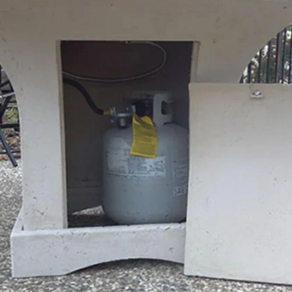 Modern Blaze Mt. Lassen 54-Inch Round Concrete Dining Height Fire Pit Table 5 Modern Blaze Mt. Lassen 54-Inch Round Concrete Dining Height Fire Pit Table - Image 5