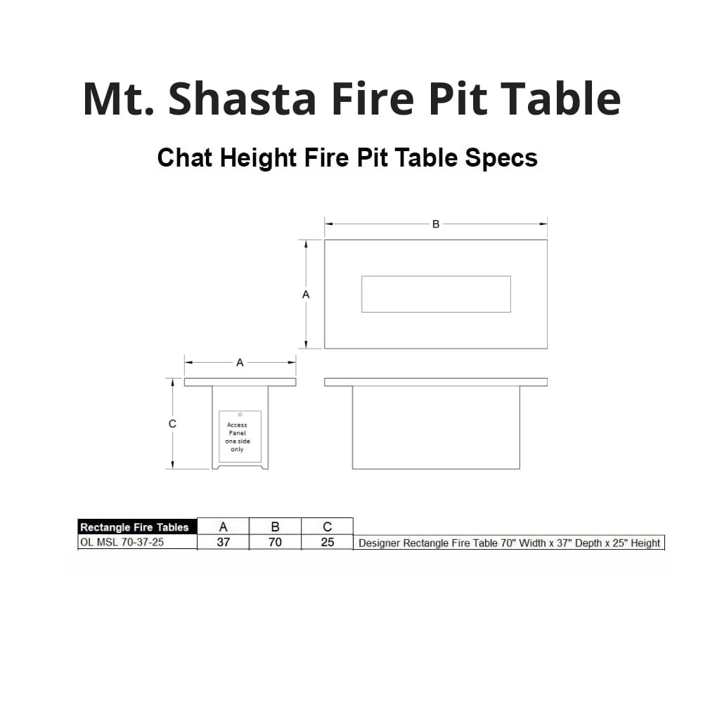 Modern Blaze Mt. Shasta 70-Inch Linear Concrete Chat Height Gas Fire Pit Table 19 Modern Blaze Mt. Shasta 70-Inch Linear Concrete Chat Height Gas Fire Pit Table - Image 19