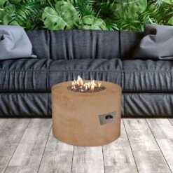 Modern Blaze Mt. St. Helens 36-Inch Round Concrete Gas Fire Pit -Dimplex Officials modern blaze mt st helens 36 inch round concrete gas fire pit 29442357755998