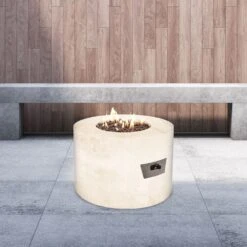 Modern Blaze Mt. St. Helens 36-Inch Round Concrete Gas Fire Pit -Dimplex Officials modern blaze mt st helens 36 inch round concrete gas fire pit 29442357821534