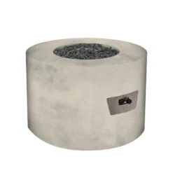 Modern Blaze Mt. St. Helens 36-Inch Round Concrete Gas Fire Pit -Dimplex Officials modern blaze mt st helens 36 inch round concrete gas fire pit 29917444014174