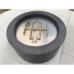 Modern Blaze Mt. St. Helens 36-Inch Round Concrete Gas Fire Pit -Dimplex Officials modern blaze mt st helens round concrete gas fire pit 28733511204958