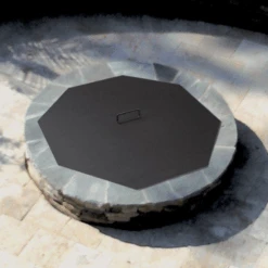 Modern Blaze Octagonal And Round Steel Fire Pit Covers/Snuffers -Dimplex Officials modern blaze octagonal and round steel fire pit covers snuffers 29212605644894