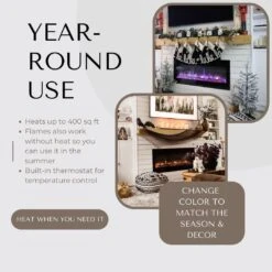 Modern Blaze Recessed / Wall Mounted Electric Fireplace With Multicolor Flame -Dimplex Officials modern blaze recessed wall mounted electric fireplace with multicolor flame 30355368247390