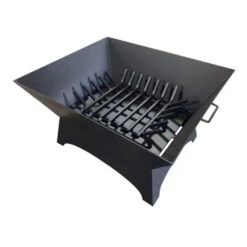 Modern Blaze Rectangular Steel Fire Pit