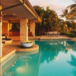 Modern Blaze Smooth Concrete Gas Fire Bowl - 27-Inch To 76-Inch Sizes -Dimplex Officials modern blaze round concrete gas fire bowl 27 inch to 76 inch sizes 29705733570654