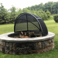 Modern Blaze Round Steel Fire Pit Screens -Dimplex Officials modern blaze round steel fire pit screens 29212219015262