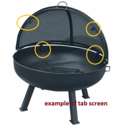 Modern Blaze Round Steel Fire Pit Screens -Dimplex Officials modern blaze round steel fire pit screens 29212219048030