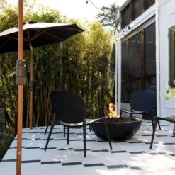 Modern Blaze Smooth Concrete Gas Fire Bowl - 27-Inch To 76-Inch Sizes -Dimplex Officials modern blaze smooth concrete gas fire bowl 27 inch to 76 inch sizes 29924574888030