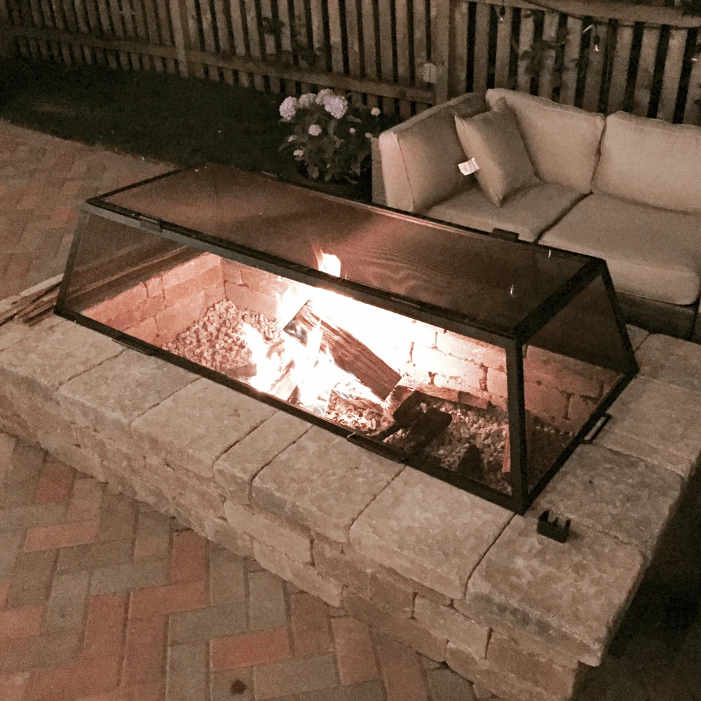 Modern Blaze Square Steel Fire Pit Screens 5 Modern Blaze Square Steel Fire Pit Screens - Image 5