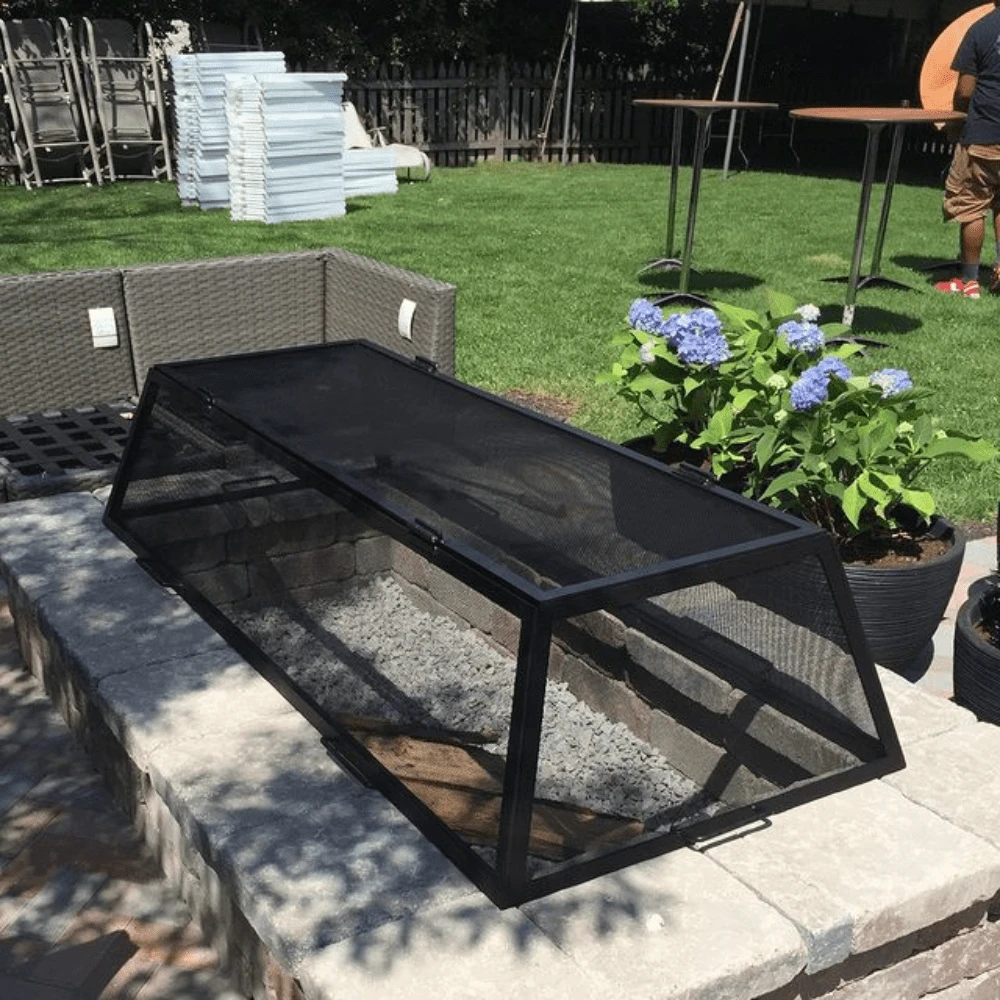 Modern Blaze Square Steel Fire Pit Screens 4 Modern Blaze Square Steel Fire Pit Screens - Image 4