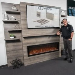 Modern Flames Allwood Fireplace Wall System For Spectrum Slimline Electric Fireplace -Dimplex Officials modern flames allwood fireplace wall system with electric fireplace package 29024645251166
