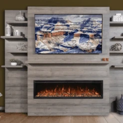 Modern Flames Allwood Fireplace Wall System For Spectrum Slimline Electric Fireplace -Dimplex Officials modern flames allwood fireplace wall system with electric fireplace package coastal sand afws cs 28857215254622