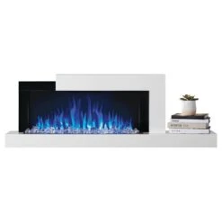 Napoleon Stylus 59-Inch Wall Mounted Electric Fireplace With USB Charging Port -Dimplex Officials napoleon napoleon stylus 59 wall mounted electric fireplace with shelf 13267675119710