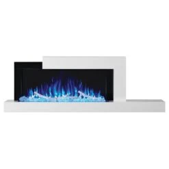 Napoleon Stylus 59-Inch Wall Mounted Electric Fireplace With USB Charging Port -Dimplex Officials napoleon napoleon stylus 59 wall mounted electric fireplace with shelf 13267683278942