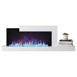 Napoleon Stylus 59-Inch Wall Mounted Electric Fireplace With USB Charging Port -Dimplex Officials napoleon napoleon stylus 59 wall mounted electric fireplace with shelf 13267683639390