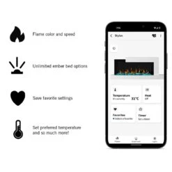 Napoleon Stylus Cara Elite 59-Inch Wall Mounted Smart Electric Fireplace (NEFP32-5019W-IOT) -Dimplex Officials napoleon stylus cara elite 59 inch wall mounted electric fireplace nefp32 5019w iot nefp32 5019w iot 29673978298462