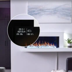 Napoleon Stylus Cara Elite 59-Inch Wall Mounted Smart Electric Fireplace (NEFP32-5019W-IOT) -Dimplex Officials napoleon stylus cara elite 59 inch wall mounted electric fireplace nefp32 5019w iot nefp32 5019w iot 29673978855518