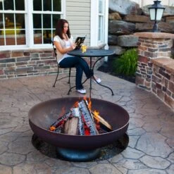 Ohio Flame Patriot Round Steel Fire Pit -Dimplex Officials ohio flame ohio flame patriot round steel fire pit 28357870288990