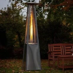 RADtec Tower Flame 89-Inch Tall Stainless Steel Propane Patio Heater (TF2-MT-STN-STL) -Dimplex Officials radtec radtec allure series tower flame stainless steel propane patio heater 28142440808542