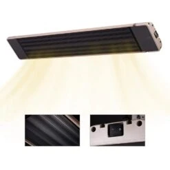 RADtec Design Series 72-Inch 3300W 220V Indoor/Outdoor Infrared Electric Heater -Dimplex Officials radtec radtec design series 72 3300w 220v indoor outdoor infrared electric heater 28159017484382