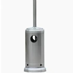 RADtec Real Flame 96-Inch Tall Stainless Steel Natural Gas Patio Heater (96-NTR-GAS-SS) -Dimplex Officials radtec real flame stainless steel natural gas patio heater 28949378695262