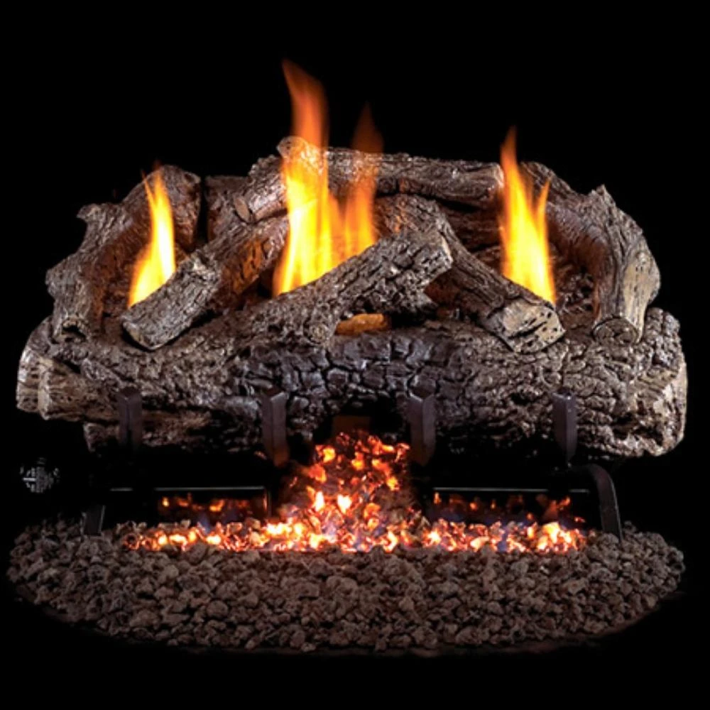 Real Fyre Charred Frontier Oak Vent-Free Gas Log Set Insert 1 Real Fyre Charred Frontier Oak Vent-Free Gas Log Set Insert