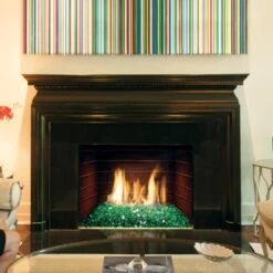 Real Fyre Contemporary 18-Inch Vent-Free Gas Fire Glass Set Insert -Dimplex Officials real fyre real fyre contemporary 18 vent free gas fire glass set insert 28353842610270