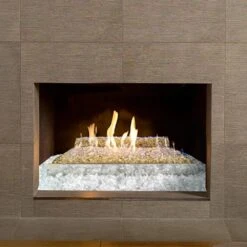 Real Fyre Contemporary 24-Inch See-Through Vent-Free Gas Fire Glass Set Insert -Dimplex Officials real fyre real fyre contemporary 24 see through vent free gas fire glass set insert 28353808334942