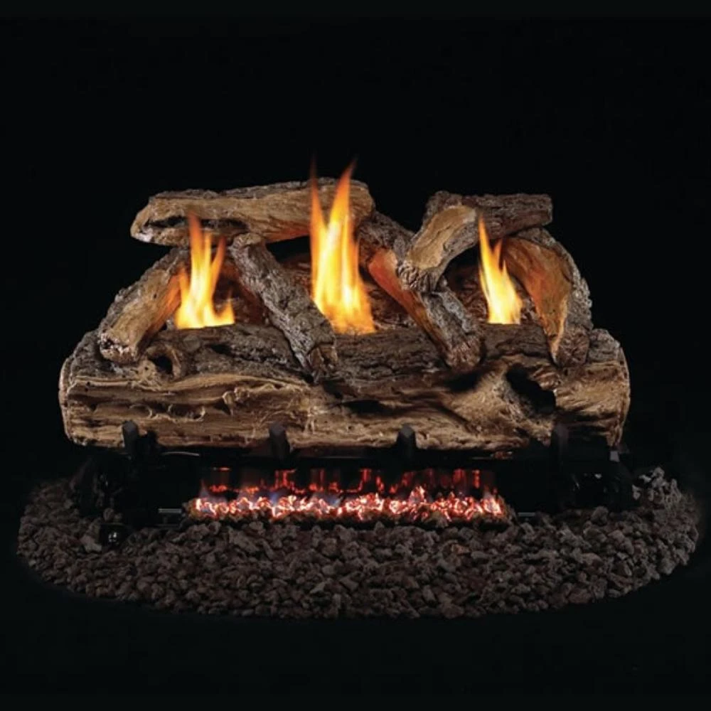 Real Fyre Split Oak 24-Inch See-Through Vent-Free Gas Log Set Insert 1 Real Fyre Split Oak 24-Inch See-Through Vent-Free Gas Log Set Insert