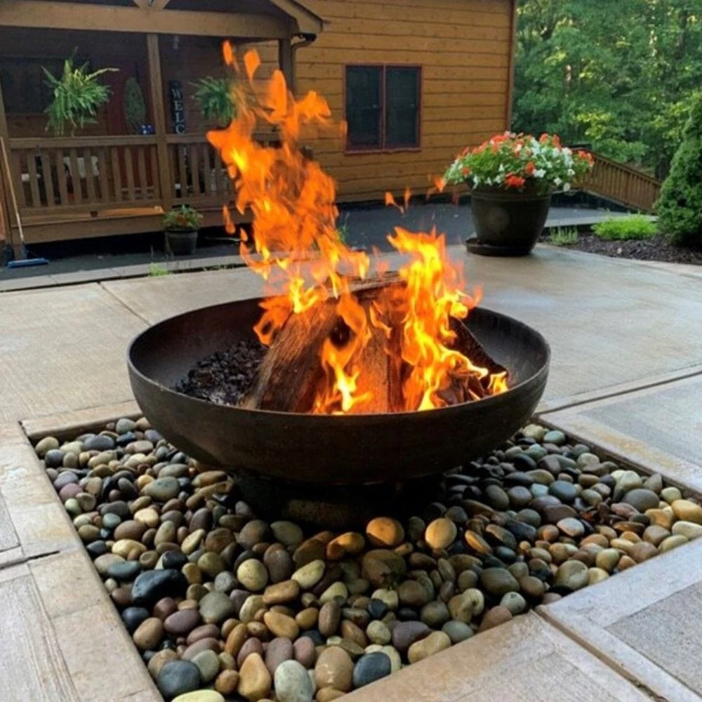 Seasons Fire Pits Elliptical Round Steel Fire Pit 3 Seasons Fire Pits Elliptical Round Steel Fire Pit - Image 3
